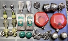 LOTE DE BRINCOS VINTAGE DE PRATA ESTERLINA DO SUDOESTE (8 PARES TOATAL) (#E10), usado comprar usado  Enviando para Brazil