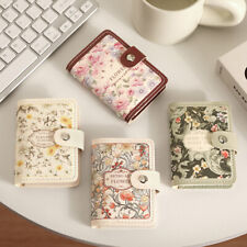 Porta-cartão de visita de crédito 20 cartões carteira curta bolsa flores couro feminino comprar usado  Enviando para Brazil