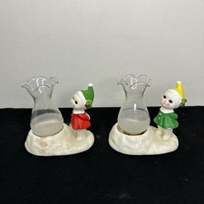 Par Vintage de Cerâmica Neve Bebê Furacão Lâmpada Suporte de Vela Pixie Japão RARO comprar usado  Enviando para Brazil