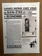 1932 advertising frigeco d'occasion  Expédié en Belgium