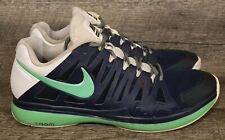 Tênis masculino tamanho 12 Nike Zoom Vapor 9 Tour azul marinho verde veneno Roger Federer comprar usado  Enviando para Brazil