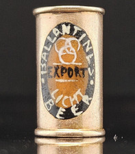Berloque antigo de lata de ouro 14K Ballantine's exportação cerveja leve forrado em barril, usado comprar usado  Enviando para Brazil