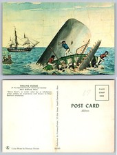 Cartão postal Museu da Baleia Fogão Barco Pintura New Bedford Massachusetts MA, usado comprar usado  Enviando para Brazil
