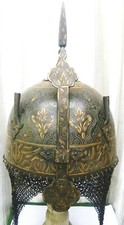 ARMADURA CAPACETE GUERREIRO PERSA ARO SUPERIOR CALIGRAFIA ARBAICA CAVEIRA MOTIVOS FLORAIS comprar usado  Enviando para Brazil