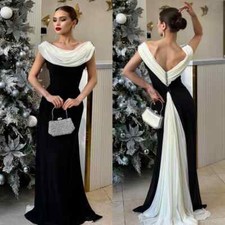Arabia Vestidos de Noche Blanco y Negro Cuello en O Sin Mangas Cóctel Fiesta Vestidos segunda mano  Embacar hacia Mexico