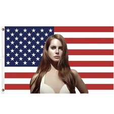 Bandeira de poliéster 3'x5' Lana Del Rey com ilhós, bandeira americana Born to Die comprar usado  Enviando para Brazil