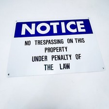 Trespassing property sign for sale  Wausau