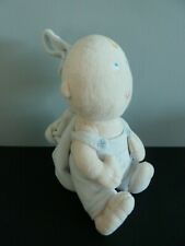 L99- DOUDOU POUPEE BEBE BABY TUC TUC ECRU BLEU SAC A DOS 16cm assis - TTBE  comprar usado  Enviando para Brazil