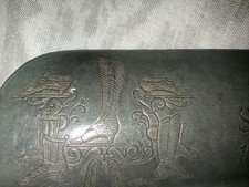 Antiguidade Pewter 1800's Boot Horn 11 & 13 Street Barrow Furness Publicidade no Reino Unido UAU comprar usado  Enviando para Brazil
