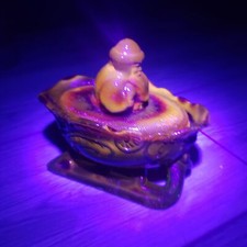 Amberina glass santa for sale  Sammamish