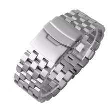 Pulseira masculina 18 20 22 24 26 mm pulseira pesada escovada pulseira de relógio de aço comprar usado  Enviando para Brazil