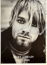 Usado, Pôster memorial gigante Kurt Cobain (1967-1994) Nirvana 55x39 música rara da Inglaterra  comprar usado  Enviando para Brazil