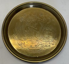 Vintage brass etched for sale  TORQUAY