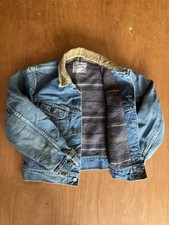 Jaqueta jeans Lee Storm Rider 1970s forrada com cobertor listras horizontais tamanho XS ou P comprar usado  Enviando para Brazil
