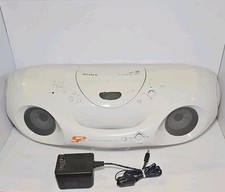 Rádio Portátil Sony ZS-XN30 AM/FM Leitor de CD MP3 Boombox Branco - Muito Bom, Testado Funciona, usado comprar usado  Enviando para Brazil