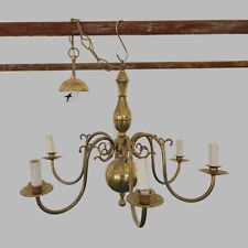 Lampadario metallo ottonato usato  Ferrara