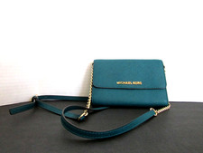 Organizador de células Michael Kors Jet Daniela tiracolo verde couro Saffiano - Novo sem etiquetas comprar usado  Enviando para Brazil
