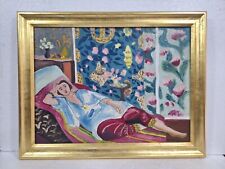 HENRI MATISSE ÓLEO SOBRE TELA 1919-MARGOT EM POLTRONA VERMELHA- COM MOLDURA DOURADA comprar usado  Enviando para Brazil
