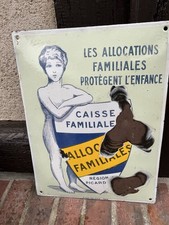 Plaque émaillée allocations d'occasion  La Croix-Saint-Leufroy