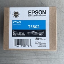 Cartucho de tinta ciano genuíno selado Epson T5802 para Stylus Pro 3800 3880 comprar usado  Enviando para Brazil