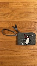 Vera Bradley Holiday 2022 Clipe e Zíper Mini Bolsa Carteira Pinguim Par Cinza Acolchoado comprar usado  Enviando para Brazil