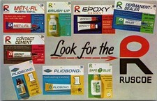 Cartão postal/formulário de pedido vintage 1950 RUSCOE cola e epóxi publicidade na parte de trás comprar usado  Enviando para Brazil