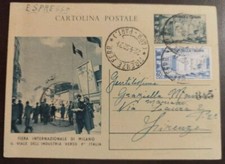1952 intero postale usato  Solopaca