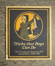 1920 “Tricks that Boys Can Do”  The  Cortley Jr Mini Book.  Antique Magic Book comprar usado  Enviando para Brazil