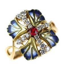 Bague diamant rubis d'occasion Bague diamant rubis d'occasion  Expédié en France