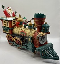 '95 Novo Bright Holiday Express Animado Train Engine Santa's Fe Joy to All Train, usado comprar usado  Enviando para Brazil