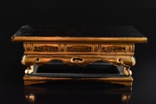 T6419: Utensílios de laca de madeira antigos japoneses TUBO DE JARDIM vaso de flores suporte mesa comprar usado  Enviando para Brazil