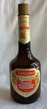 Antigo DeKuyper Original Peachtree Schnapps Garrafa/Tampa de Vidro e Selo Fiscal Vermelho, Vazio comprar usado  Enviando para Brazil