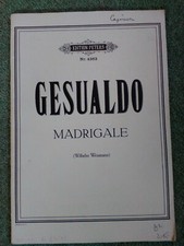 Gesualdo madrigals satb for sale  SALISBURY
