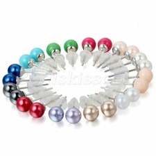 12 pares de pinos femininos de brincos hipoalergênicos com imitação de pérolas de cor mista comprar usado  Enviando para Brazil