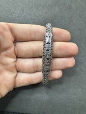 Lote de joias 52 g vintage prata esterlina 925 estilo Bali pulseira corrente robusta 7” M comprar usado Lote de joias 52 g vintage prata esterlina 925 estilo Bali pulseira corrente robusta 7” M comprar usado  Enviando para Brazil