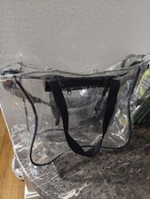 Bolsa tote transparente alças e alça de ombro estádio concerto férias praia 10x12x6 comprar usado  Enviando para Brazil