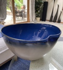 Antiga tigela de console de grés designer costeiro assimétrico pedra azul azul Azure ENORME comprar usado  Enviando para Brazil