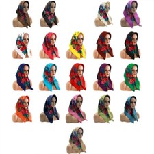 20 peças cachecol feminino vintage estampado elegante floral quadrado turbante hijab comprar usado  Enviando para Brazil