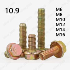 Zinco Cor 10.9 Hexagonal Flange parafusos cabeça sextavada Flange Parafuso M6 M8 M10 M12 M14 M16 comprar usado  Enviando para Brazil