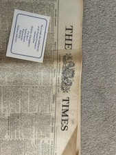Times newspaper 8th for sale  SOUTHAMPTON