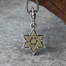 Joyería Colgante Retro Estrella de David Plata Religión Judaica Oro, usado segunda mano  Embacar hacia Argentina