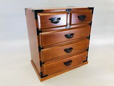 Y5658 TANSU pequena cômoda de madeira Japão antigo vintage armazenamento interior comprar usado  Enviando para Brazil