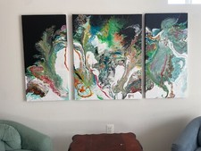 Large triptych acrylic for sale  Knoxville