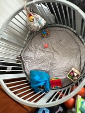 Round playpen grey for sale  BROMLEY