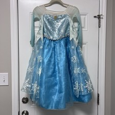 Fantasia Elsa Frozen feminina Disney Store tamanho 7/8 azul branco. Vestir-se. comprar usado  Enviando para Brazil