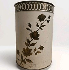 Usado, Antigo Cesto de Lixo Decoware Branco Floral Rosas Metal Casa Romântica MCM comprar usado Usado, Antigo Cesto de Lixo Decoware Branco Floral Rosas Metal Casa Romântica MCM comprar usado  Enviando para Brazil