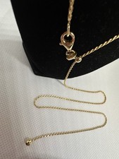 Usado, Corrente de corda ajustável Veronese folheada a ouro amarelo ou branco 18K 24" comprar usado  Enviando para Brazil