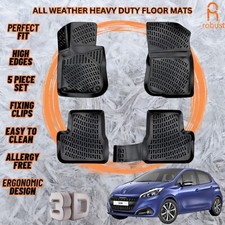 Tapetes de assoalho de carro moldados em 3D forros compatíveis com Peugeot 208 2012-2019 resistente para todas as estações comprar usado  Enviando para Brazil