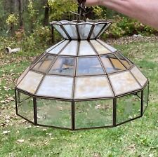 Vitral estilo Tiffany retrô pendurado luz gravada vidro transparente cor neutra, usado comprar usado  Enviando para Brazil