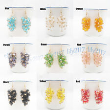 Brincos de gancho de ouro facetados multicoloridos cristal contas Rondelle uva pendurados comprar usado  Enviando para Brazil